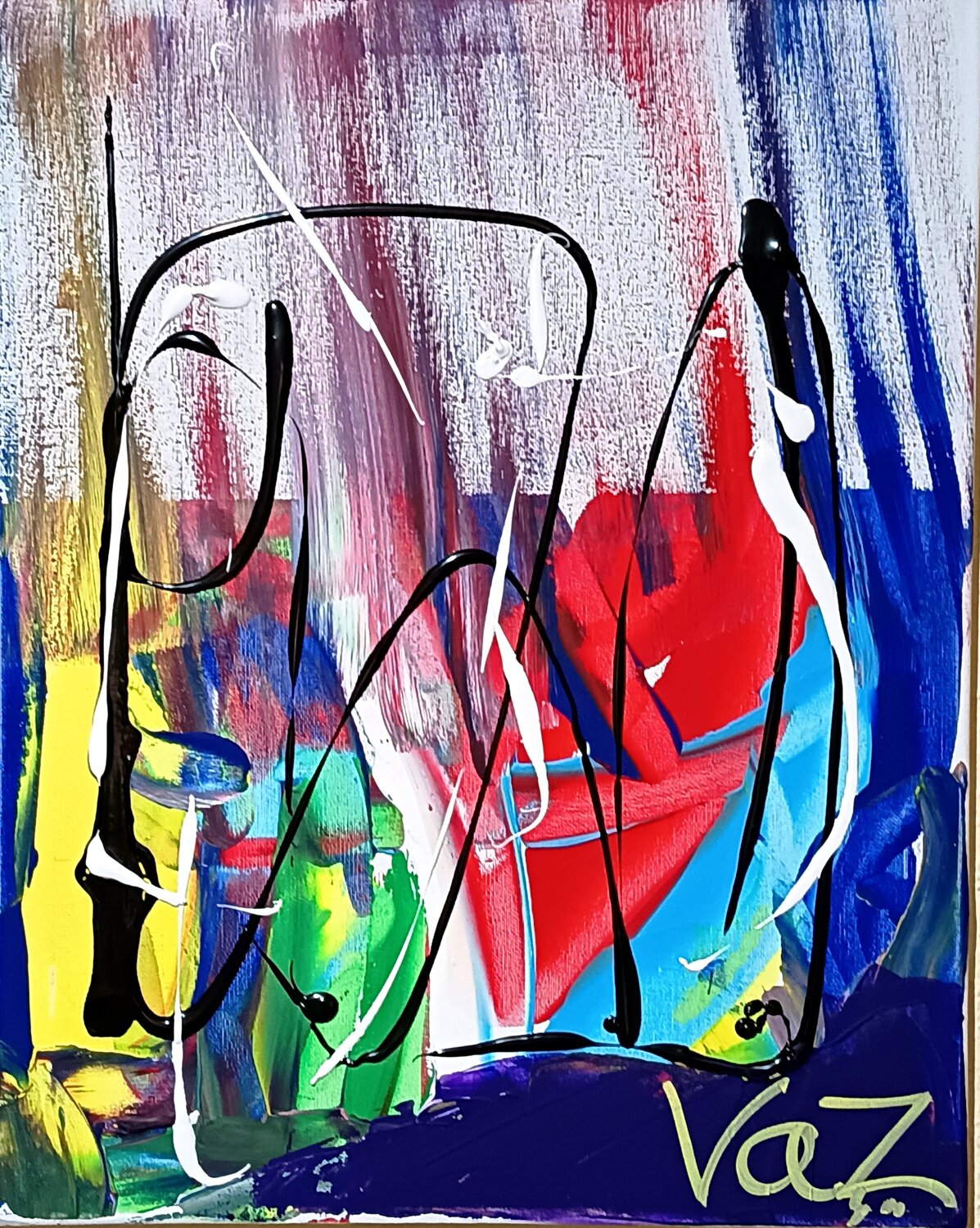 Wild Geometry Adolfo Vázquez Burgos Original painting for sale