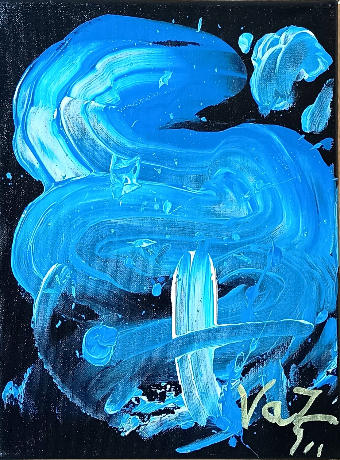 Blue Spring Adolfo Vázquez Burgos Original painting for sale