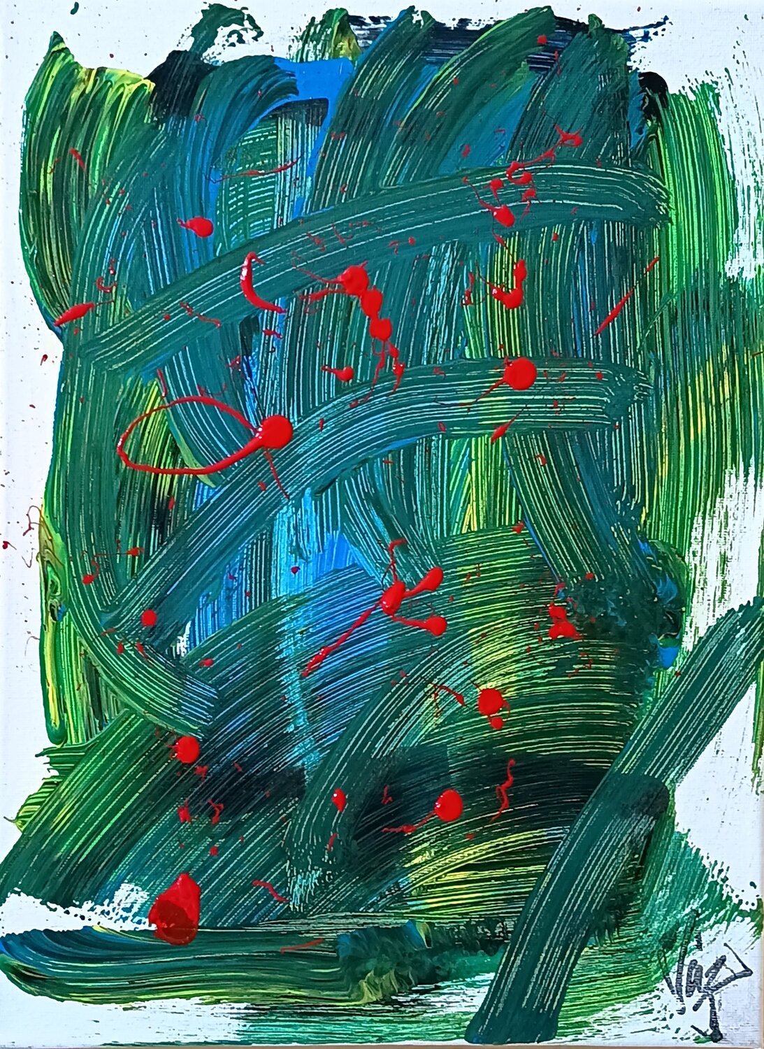 Sap and Blood Adolfo Vázquez Burgos Original painting for sale