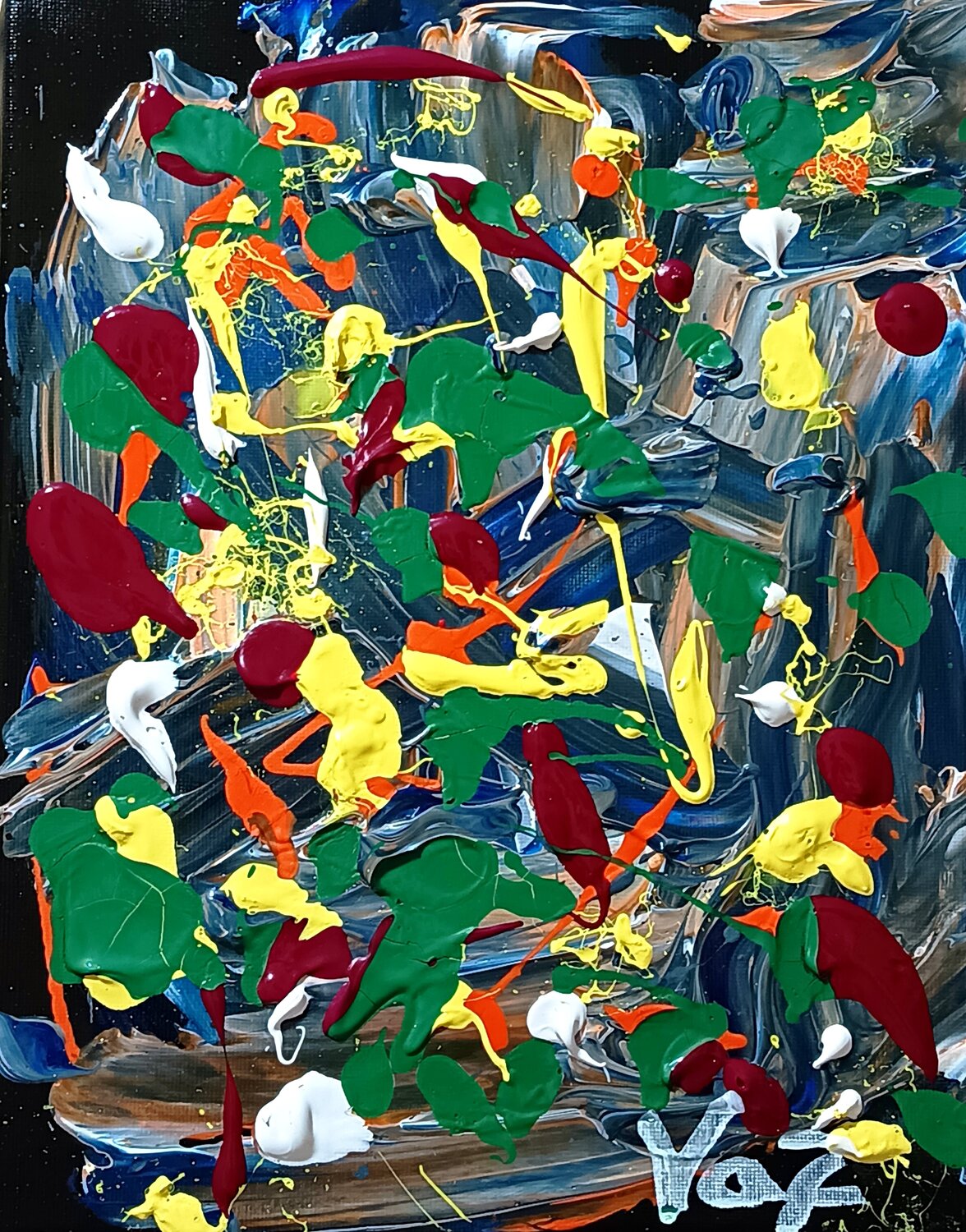 “Constelación del Caos” Adolfo Vázquez Burgos Original painting for sale