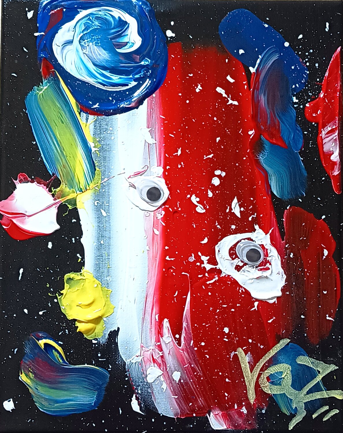 Entre Fuego y Océano Adolfo Vázquez Burgos Original painting for sale