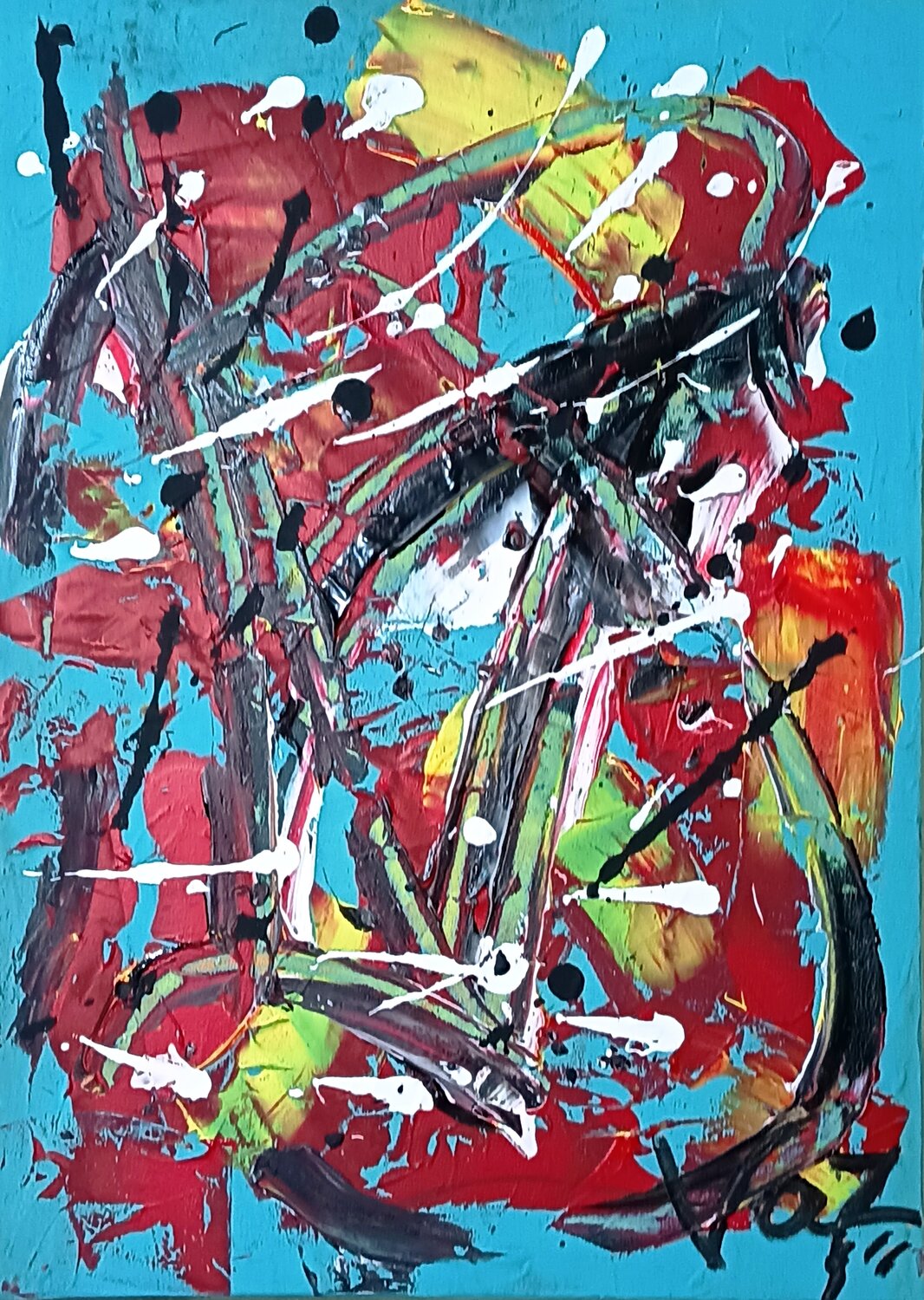 “The Dance of Chaos” Adolfo Vázquez Burgos Original painting for sale