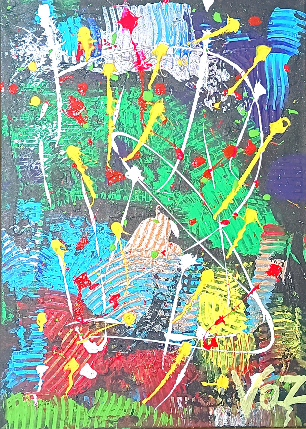 "Inner Orbit" Adolfo Vázquez Burgos Original painting for sale
