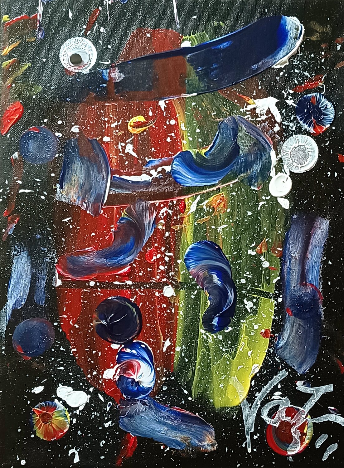 Danza Interestelar Adolfo Vázquez Burgos Original painting for sale