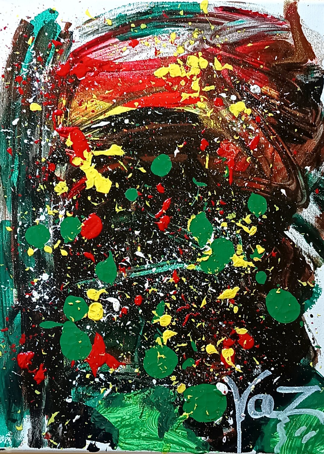 Corazón de la Tierra Adolfo Vázquez Burgos Original painting for sale