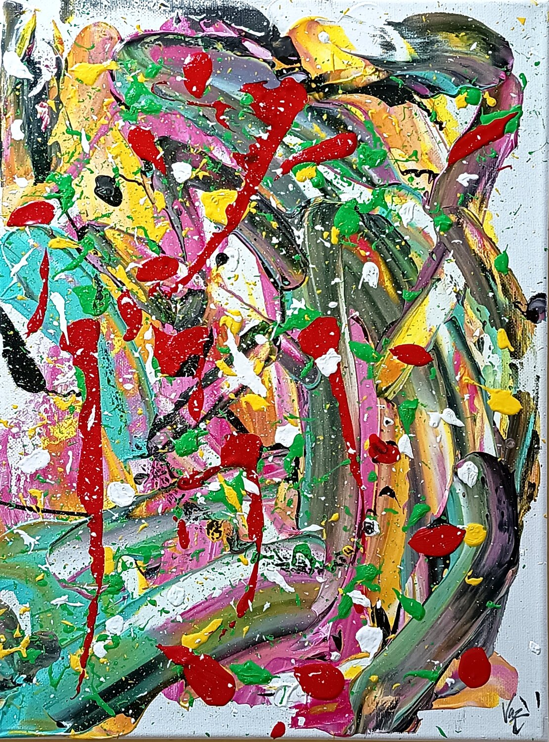 "Latidos de Color" Adolfo Vázquez Burgos Original painting for sale