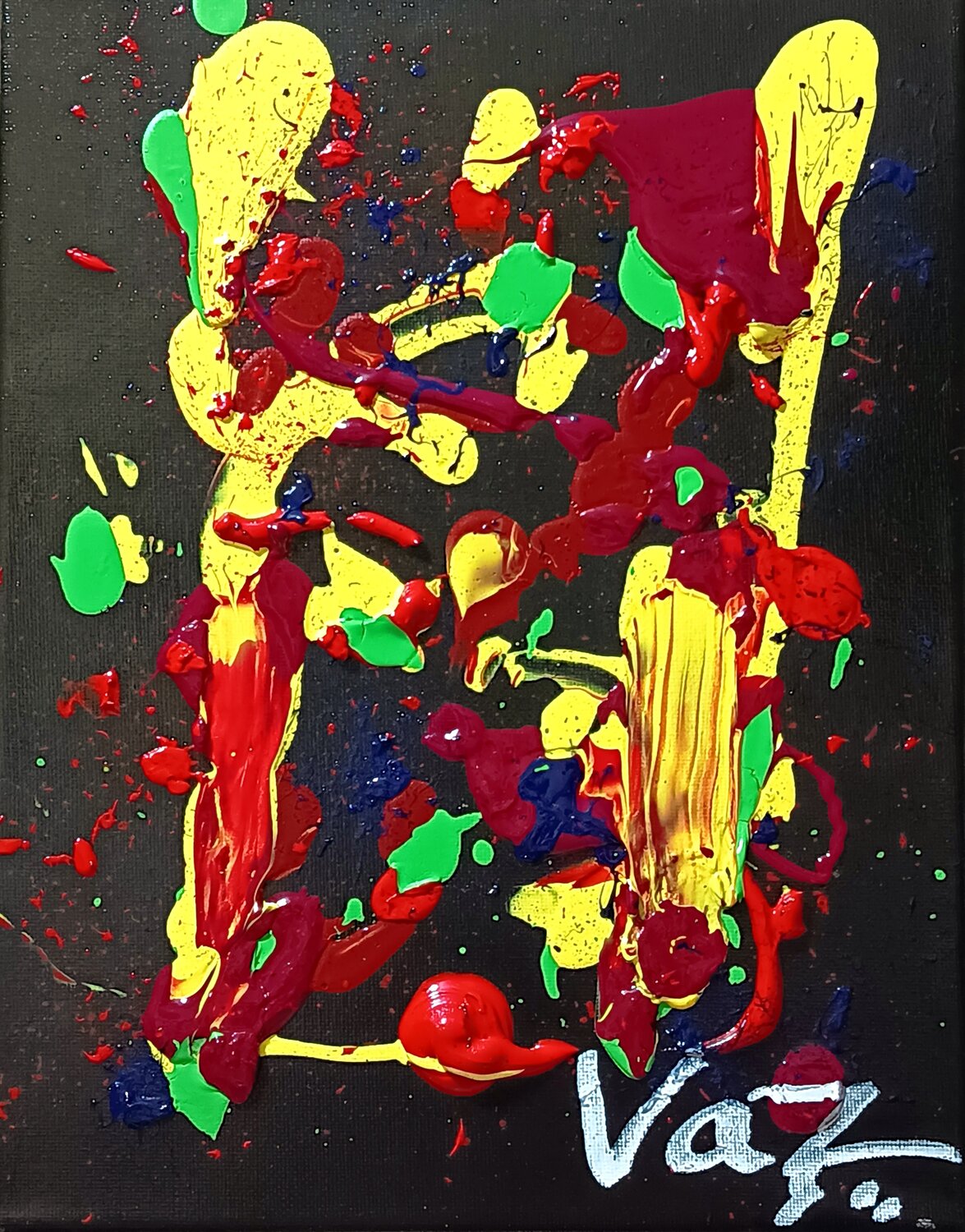 “Vértigo Cromático” Adolfo Vázquez Burgos Original painting for sale