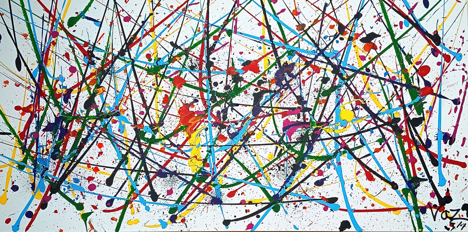Cartografy of chaos Adolfo Vázquez Burgos Original painting for sale