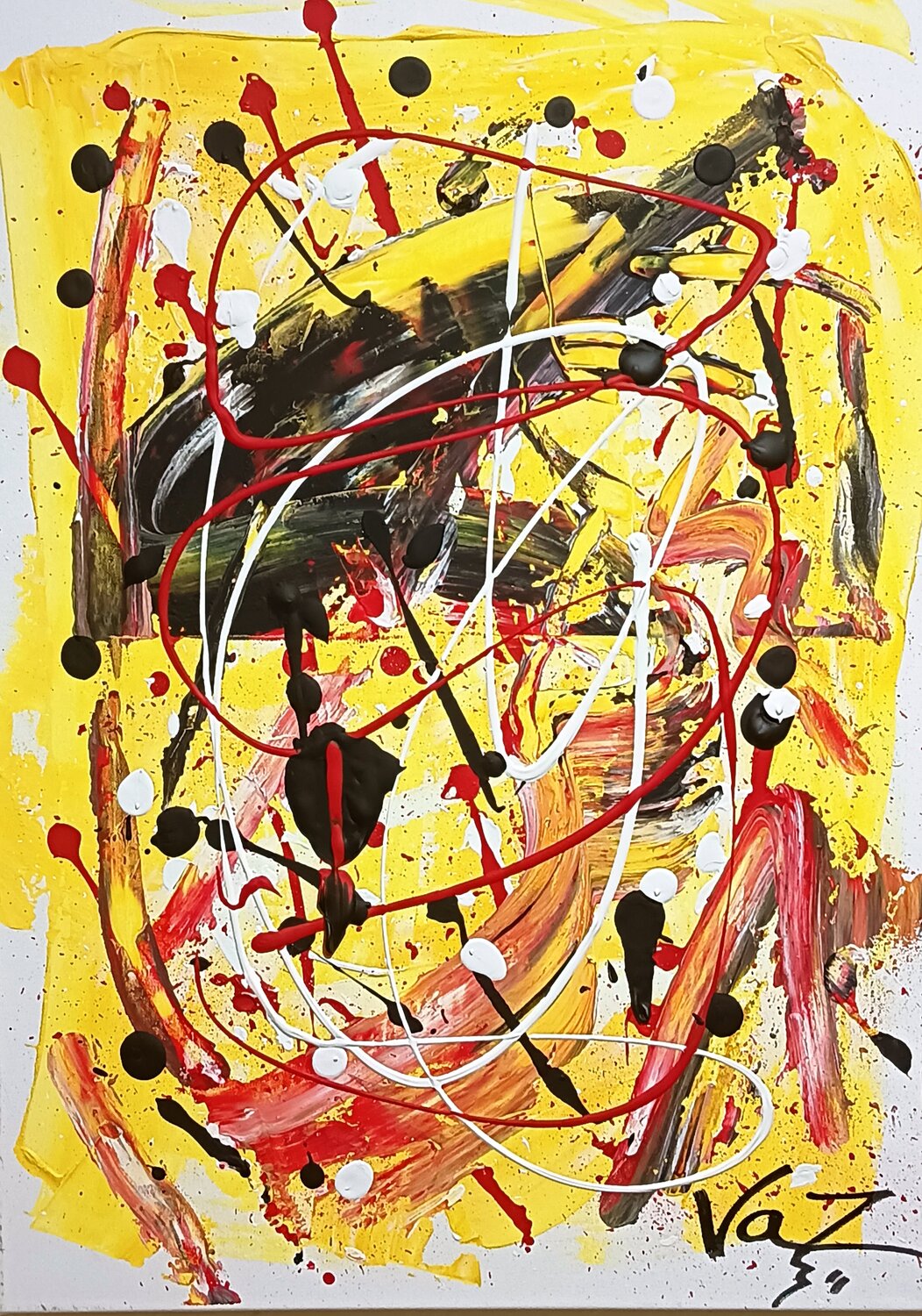 Órbita de fuego Adolfo Vázquez Burgos Original painting for sale