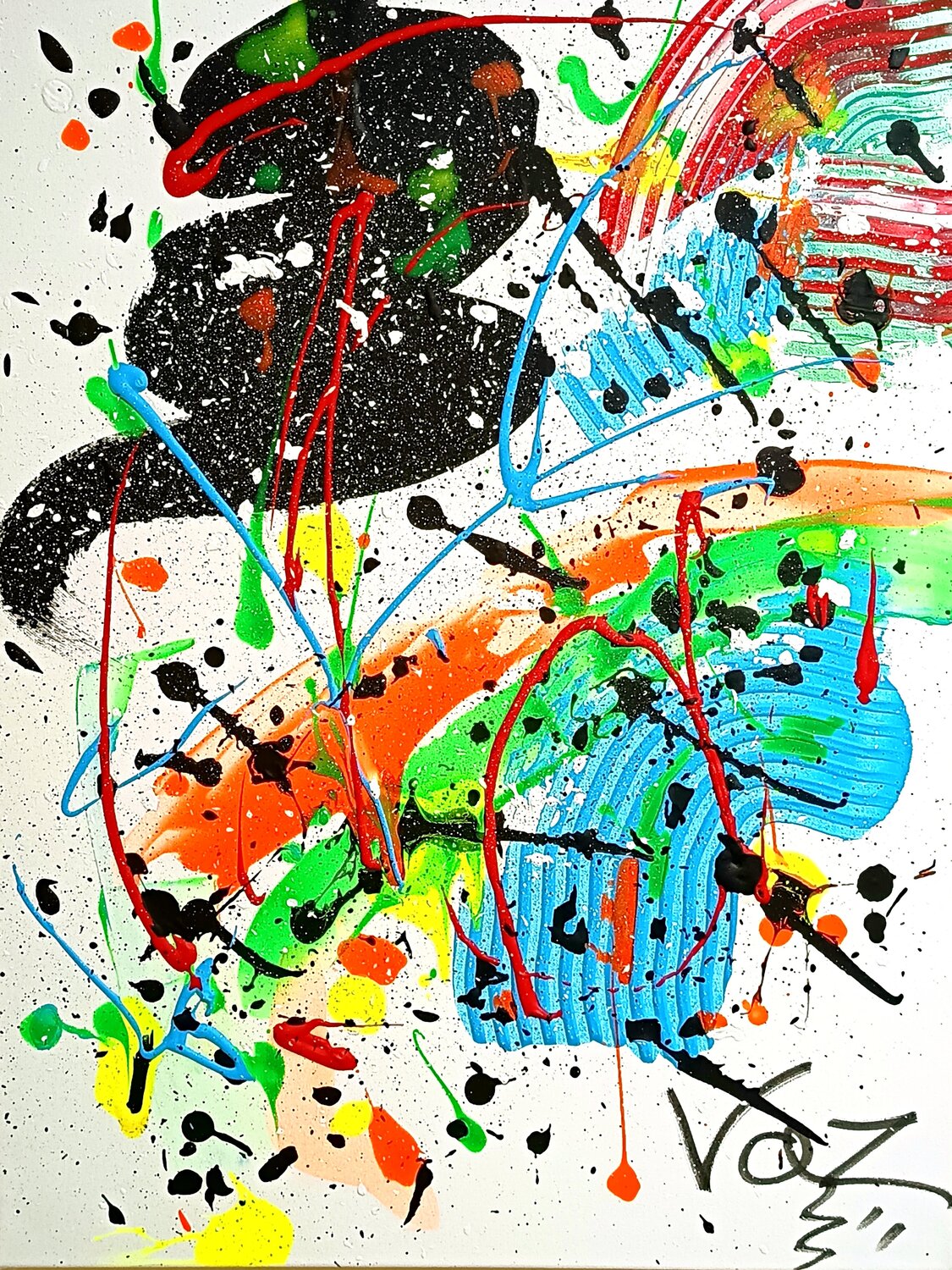 Neón indomable Adolfo Vázquez Burgos Original painting for sale