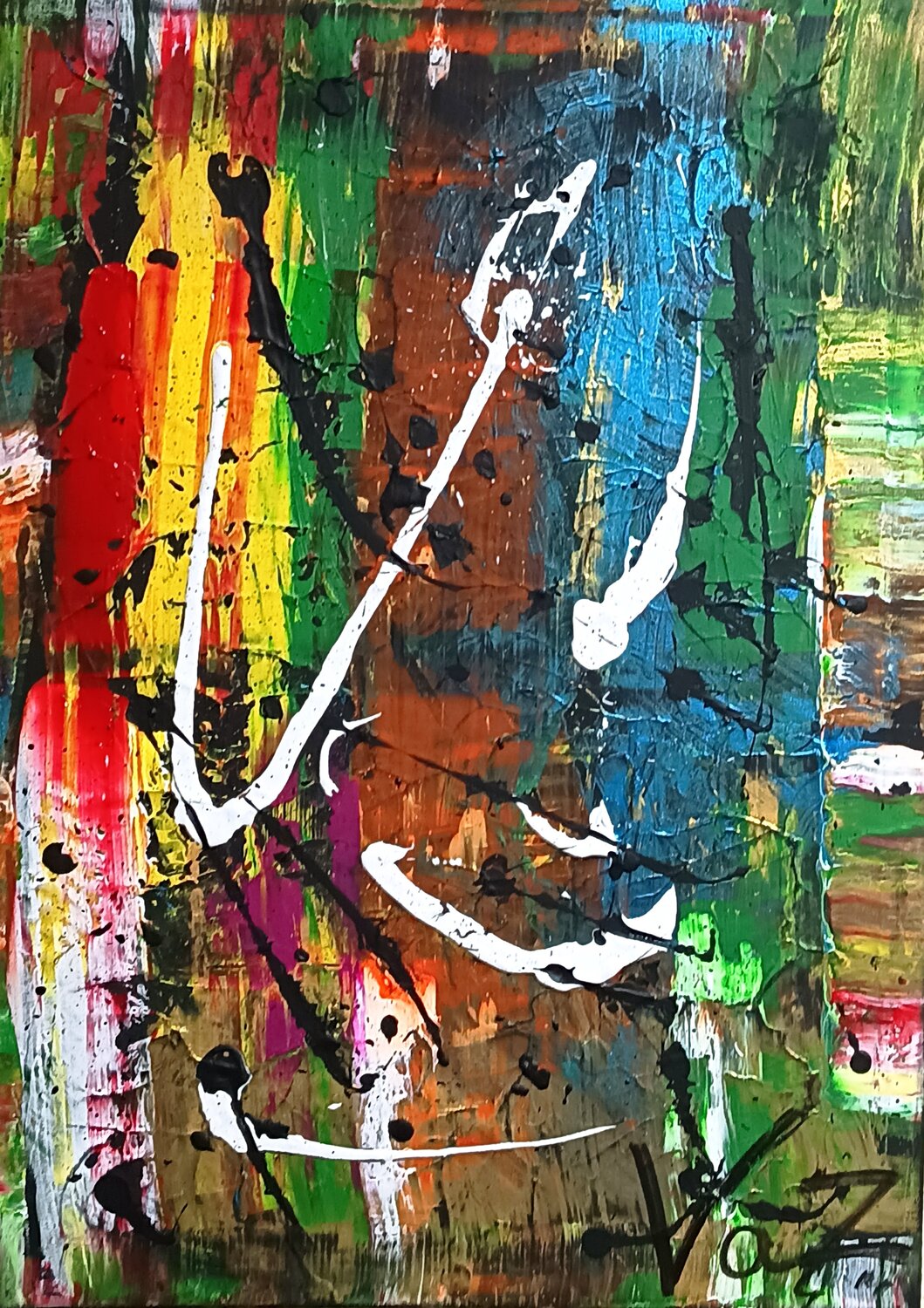 Renacer salvaje Adolfo Vázquez Burgos Original painting for sale