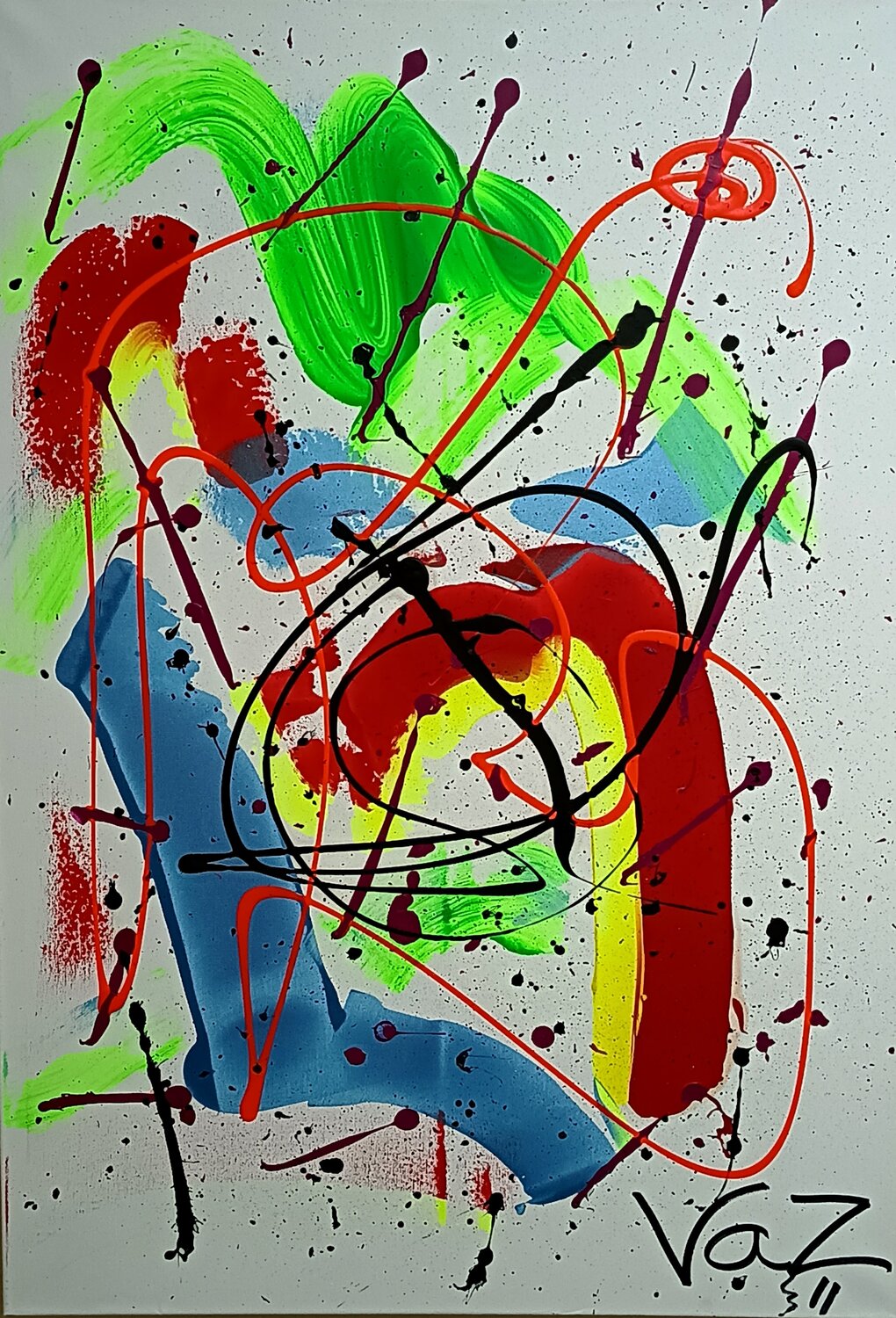 Torbellino de color Adolfo Vázquez Burgos Original painting for sale