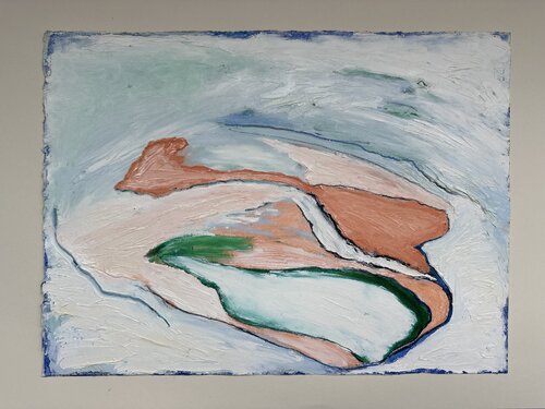 Oceanic rock of Hormoz island by Amin Shojaei, Painting for Sale on Select