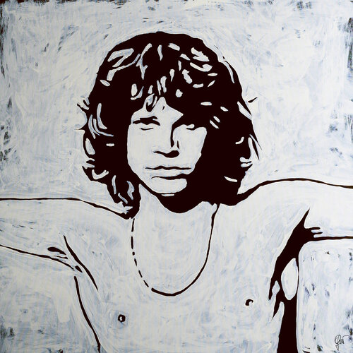 Jim Morrison acrilico su tela by Fabio Guzzano, Painting for Sale on Select