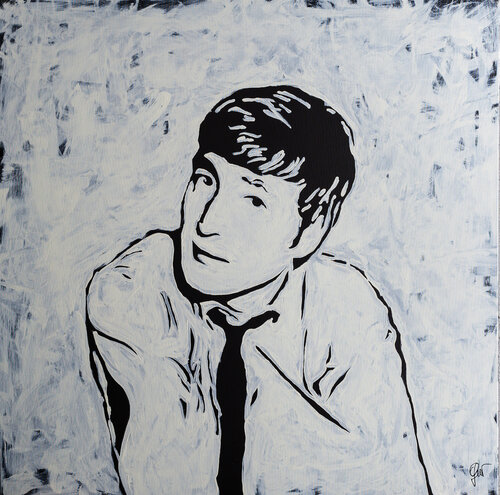 John Lennon acrilico su tela by Fabio Guzzano, Painting for Sale on Select