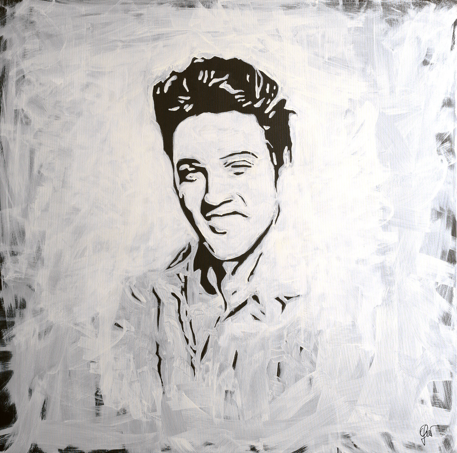 Elvis Presley acrilico su tela Fabio Guzzano Original painting for sale