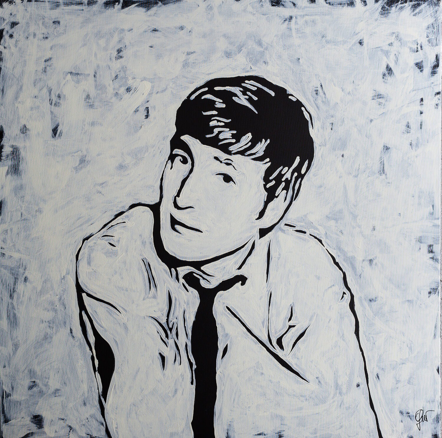 John Lennon acrilico su tela Fabio Guzzano Original painting for sale