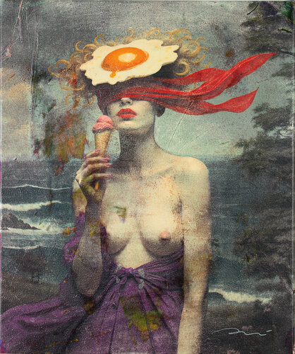 1834 ELS QUATRE SENTITS #1   (THE FOUR SENSES #1) by ENRIC AROMI-MASRIERA, Painting for Sale on Select