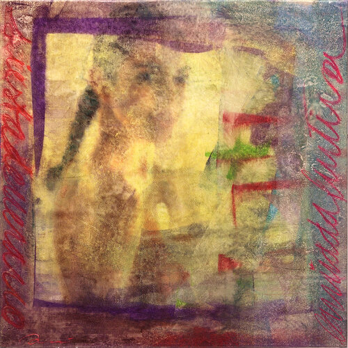 135 SIESTA DE VERANO (Mirada Furtiva) by ENRIC AROMI-MASRIERA, Painting for Sale on Select