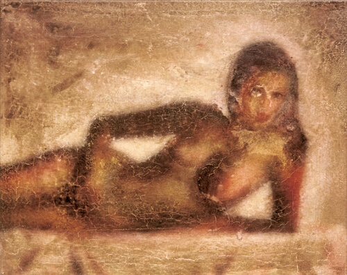 080 DEBBIE EN DIVAN #2 by ENRIC AROMI-MASRIERA, Painting for Sale on Select