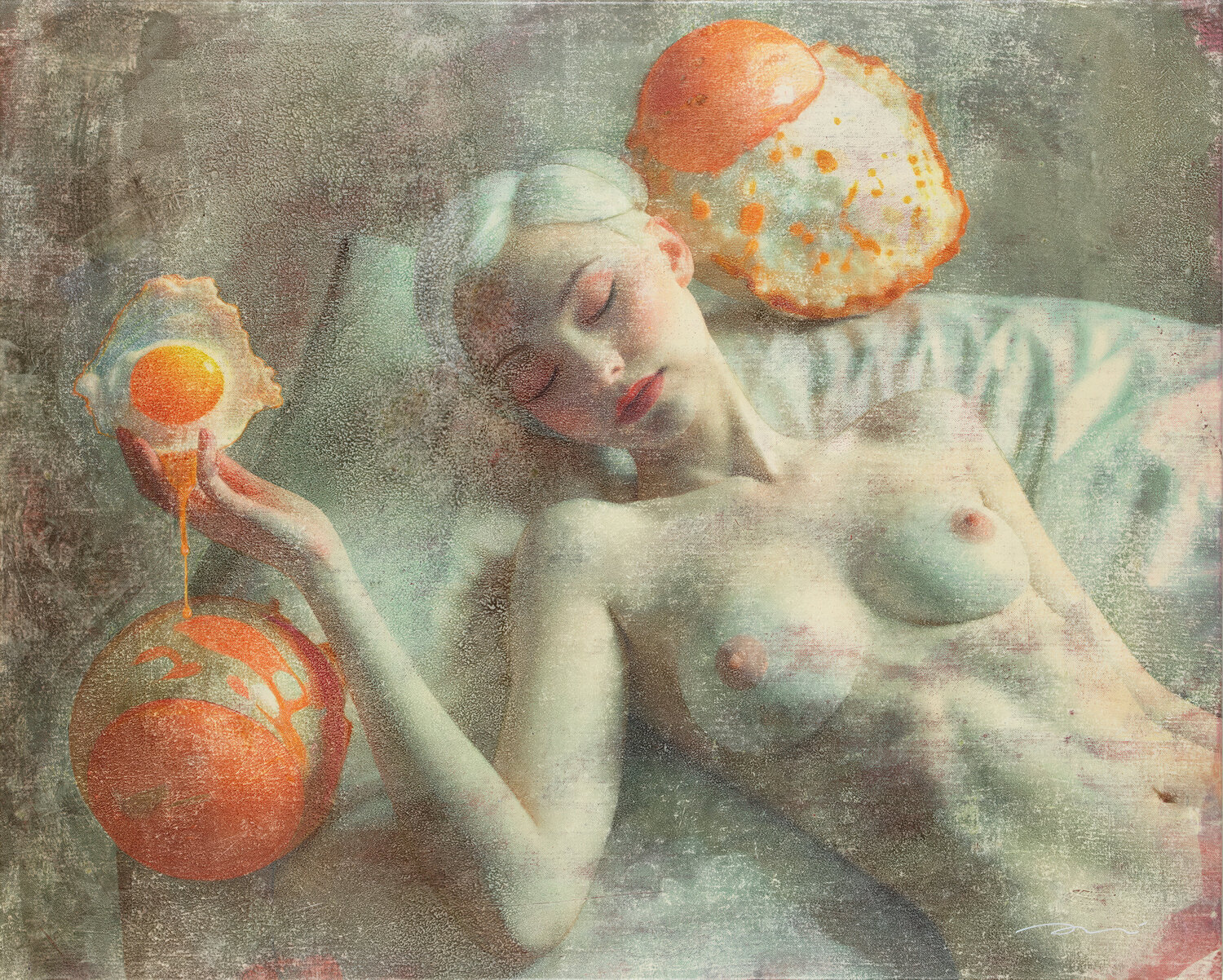 1822 EGG FACTORY ENRIC AROMI-MASRIERA Original painting for sale