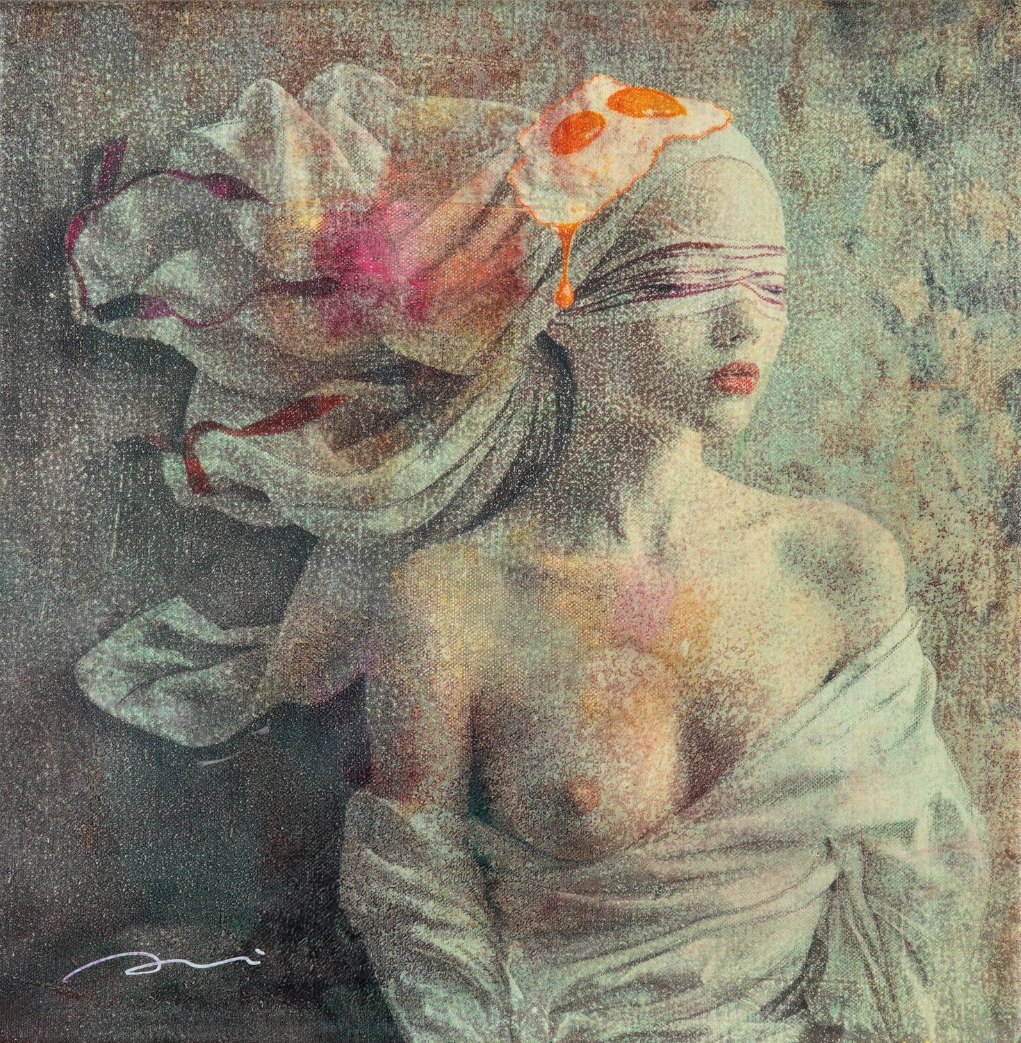 1862 SLEEP TIGHT #1 ENRIC AROMI-MASRIERA Original painting for sale