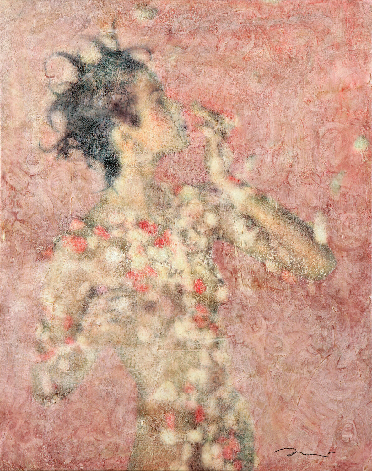 508 SUBTLE SNORT II (Roses Rain #4) ENRIC AROMI-MASRIERA Original painting for sale