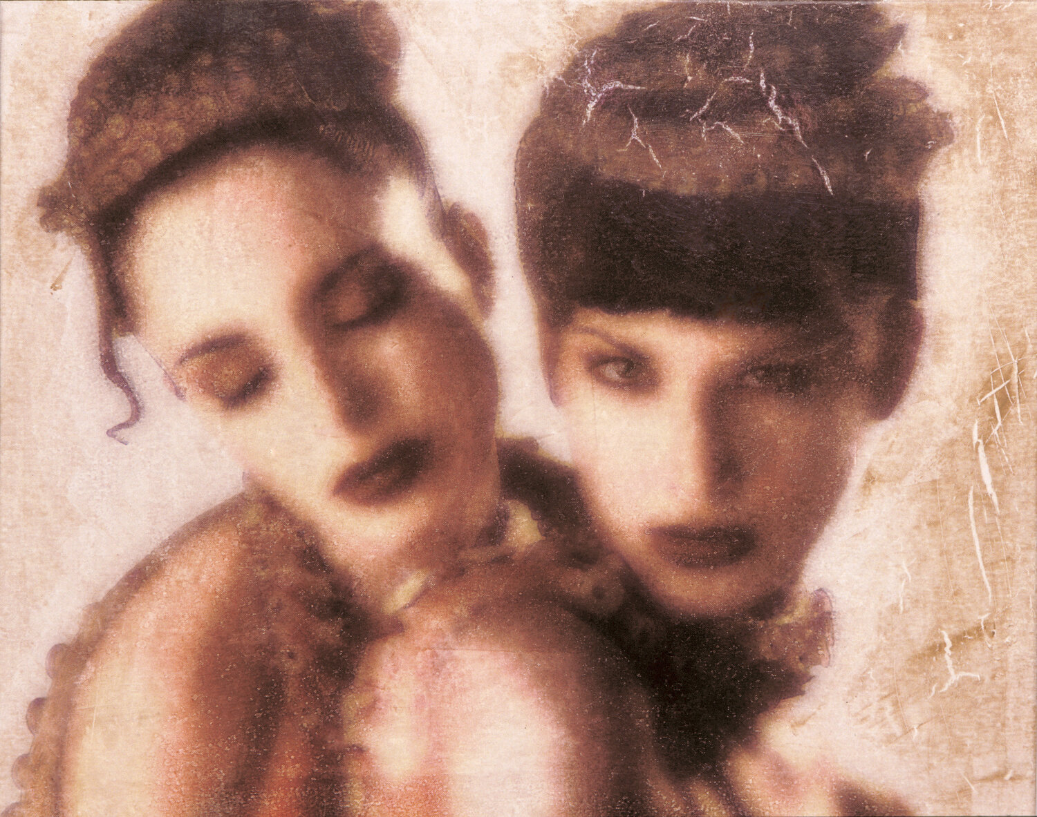 074 DOS MUJERES DEL MAR ENRIC AROMI-MASRIERA Original painting for sale