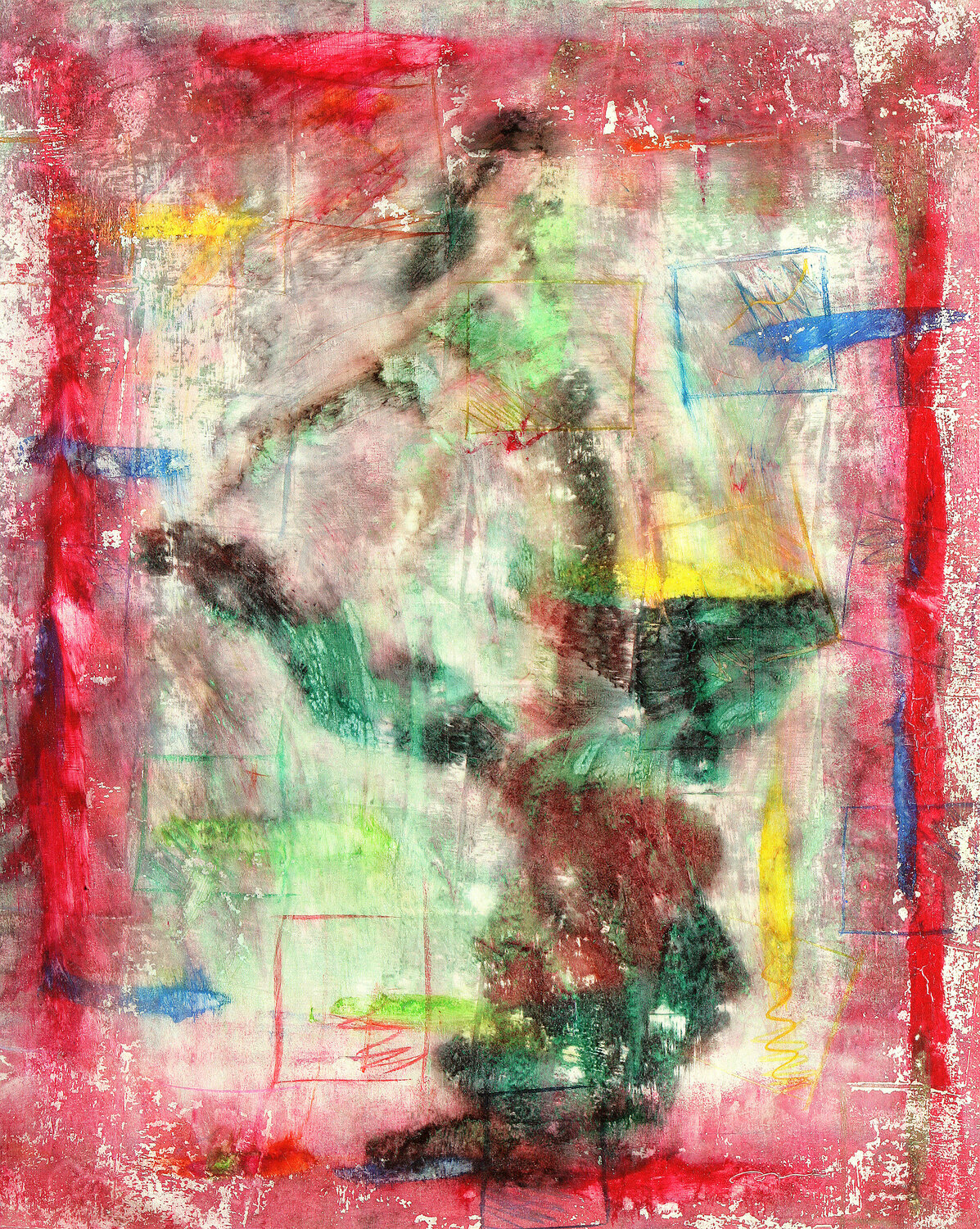 #130 DANCE FUSSION IN RED (EL BAILE) ENRIC AROMI-MASRIERA Original painting for sale
