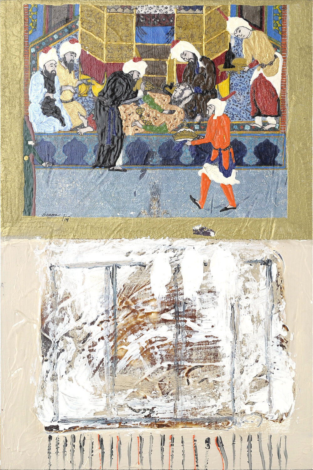 Zahak and Kaveh the Blacksmith (8) Seema Alabdulhai Original painting for sale