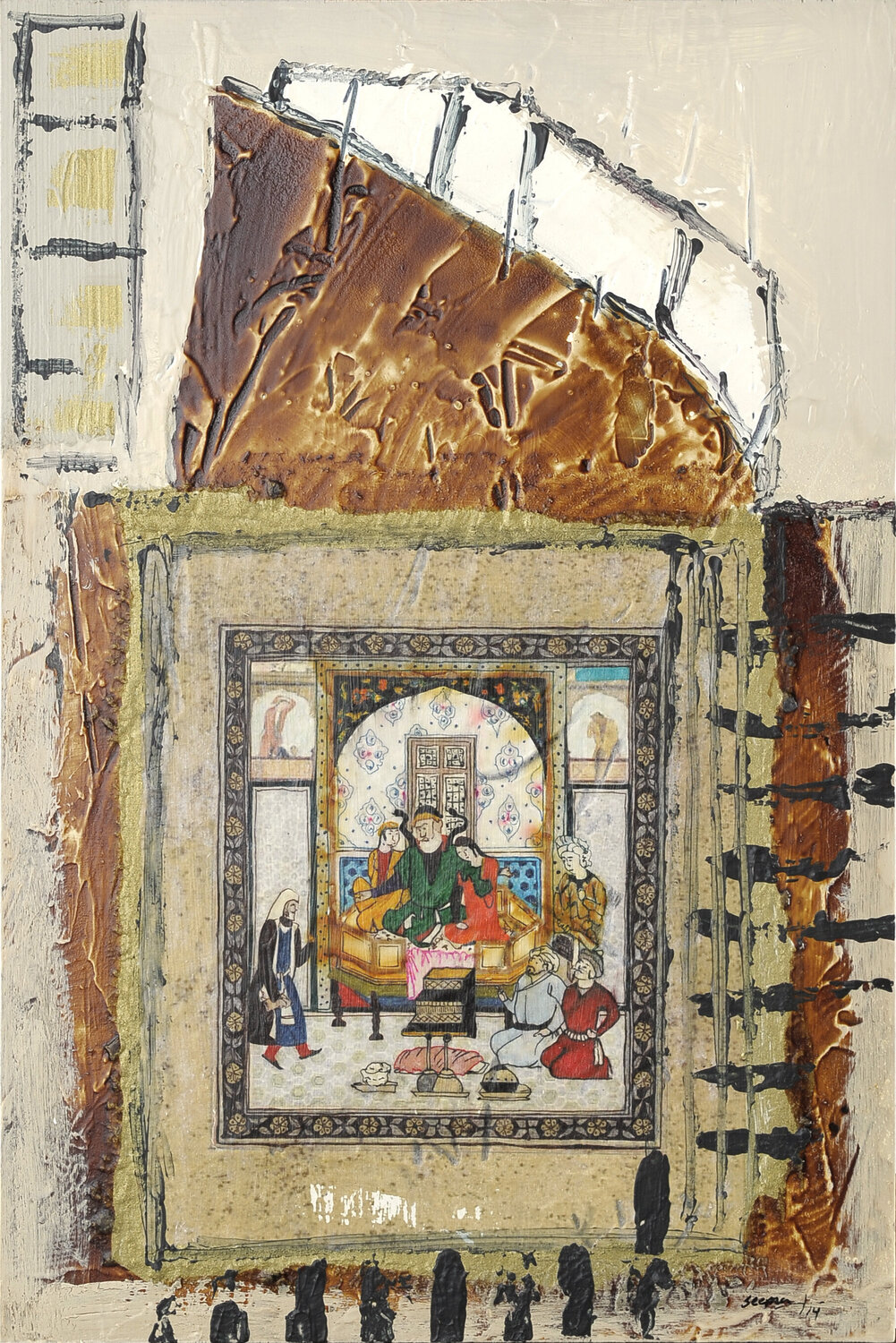Zahak and Kaveh the Blacksmith (14) Seema Alabdulhai Original painting for sale