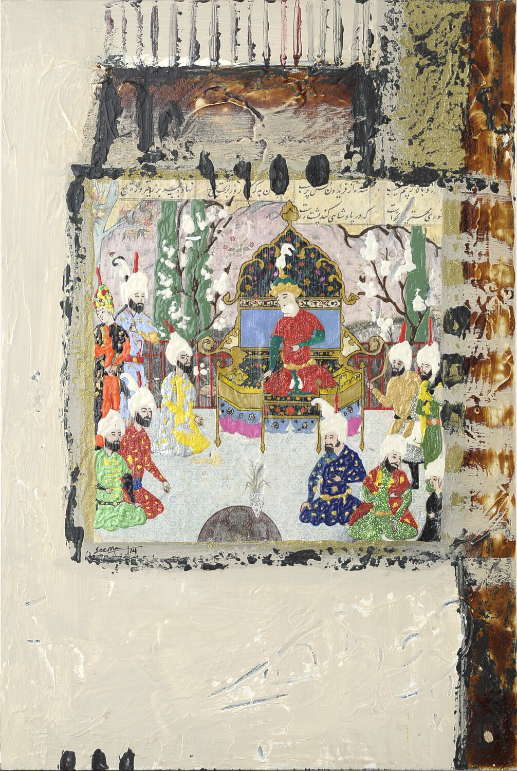 Zahak and Kaveh the Blacksmith (17) Seema Alabdulhai Original painting for sale
