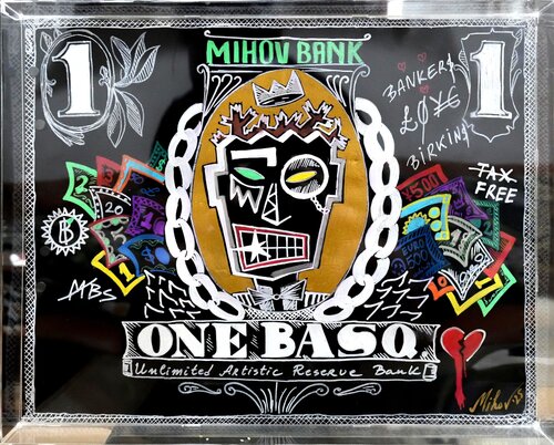 One Basq Mini Mural: Money by Mihov, Painting for Sale on Select