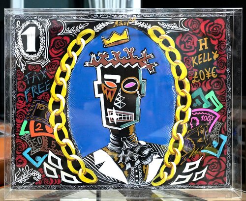 One Basq Mini Mural: £Ø¥€ by Mihov, Painting for Sale on Select