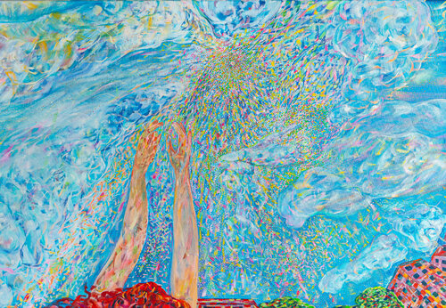 Dedicated to the Sun by Eva Akopian, Painting for Sale on Select