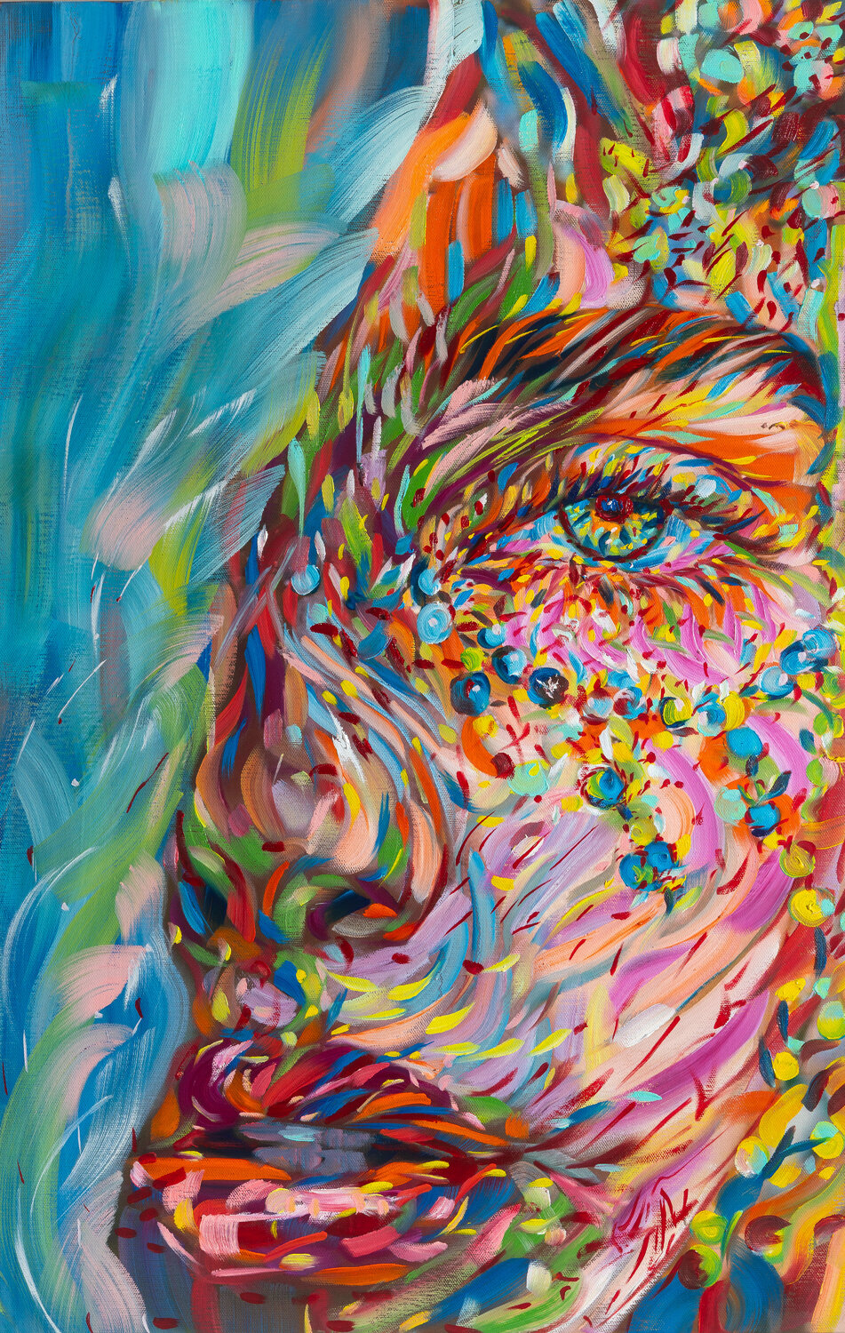 Portrait 374 Eva Akopian Original painting for sale