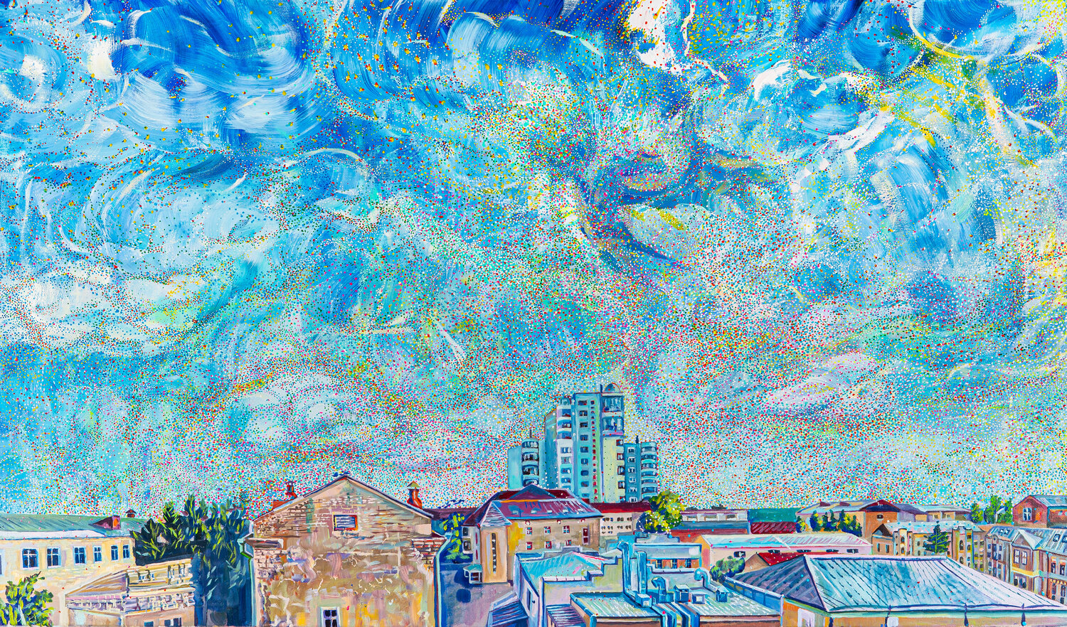 THE SKY LOOKED LIKE THIS TODAY. Eva Akopian Original painting for sale