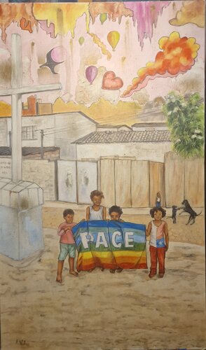 La Pace dei bambini by Antonino Nicolini, Painting for Sale on Select
