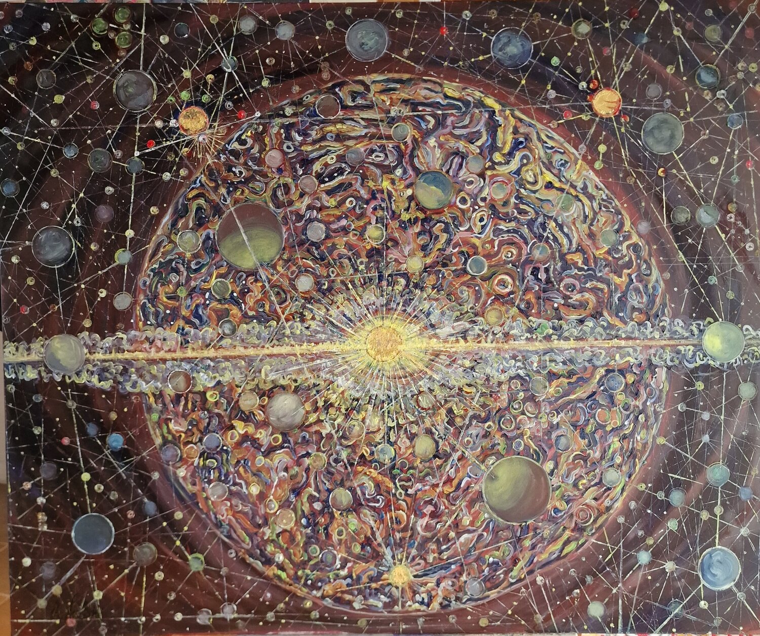 entanglement is life 2026 Antonino Nicolini Original painting for sale