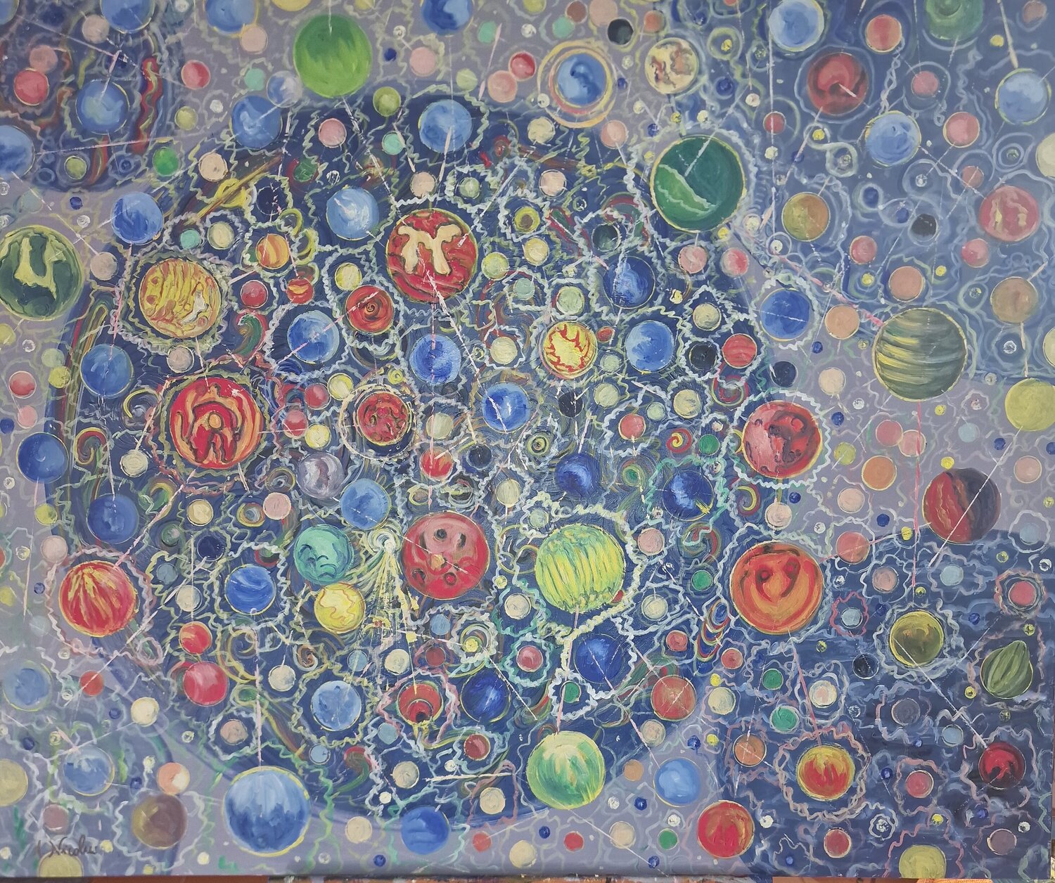 Energy and entanglement is life 2026 Antonino Nicolini Original painting for sale