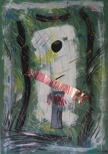 Is anyone afraid to come in? by Hannah Scaramella, Painting for Sale on Select