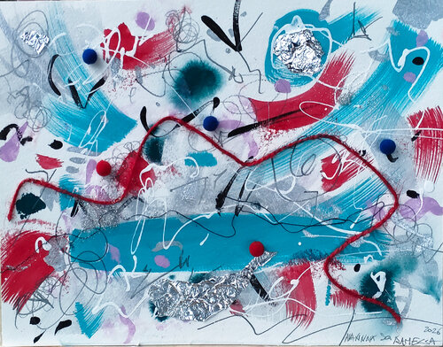 Sunset (framed size: 52x38 cm) von Hannah Scaramella, Malerei kaufen auf Select