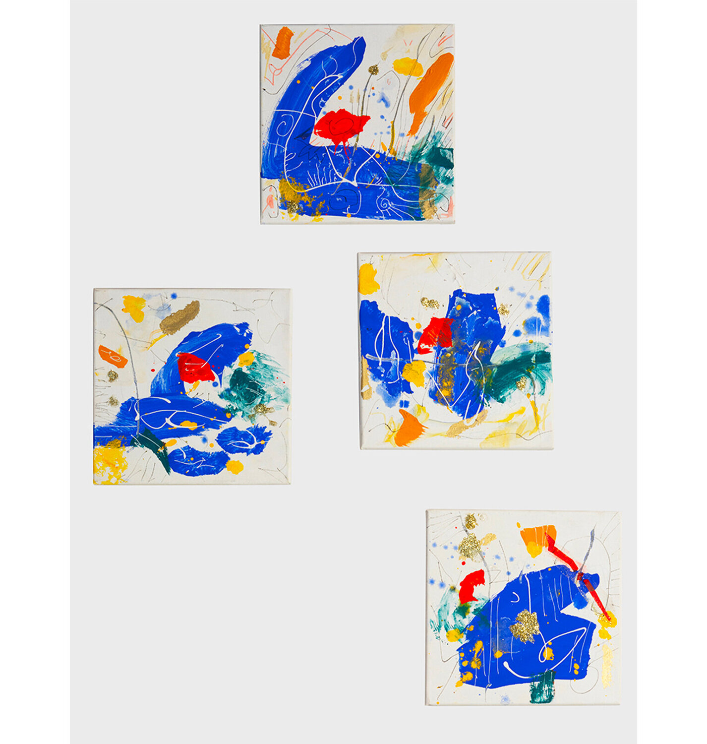 The Heart seen from the sky ( 4x20x20 cm ) Hannah Scaramella Original painting for sale