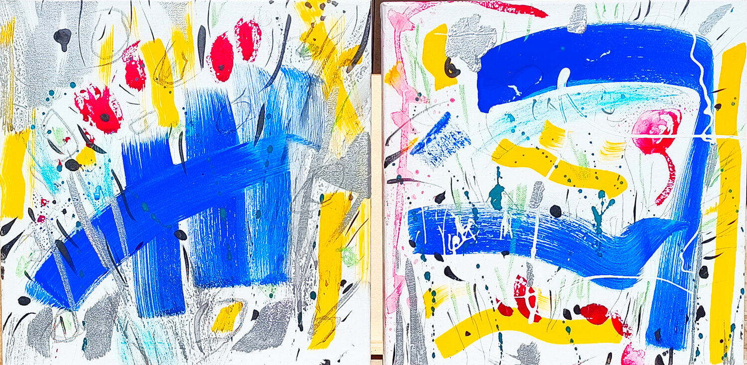 Viandanti sulla via del bosco Hannah Scaramella Original painting for sale