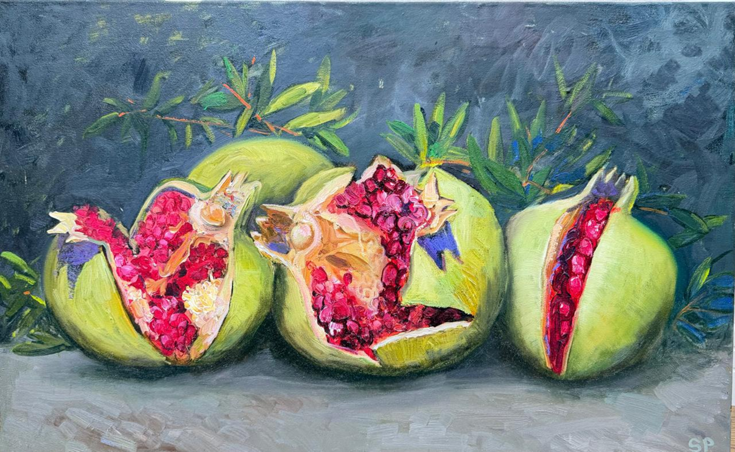 Alternative Pomegranates Lana Popova Original painting for sale