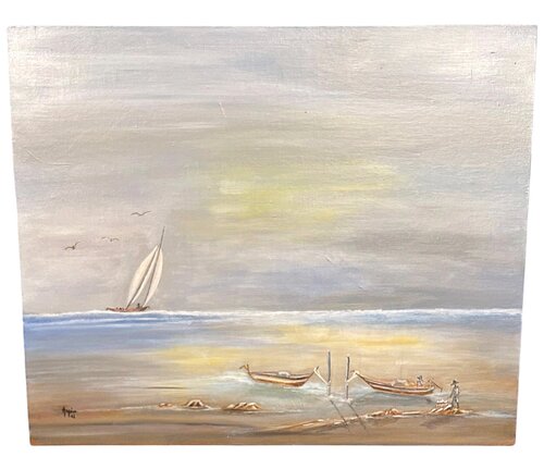 Atardecer en la playa by Anne Pierre, Painting for Sale on Select