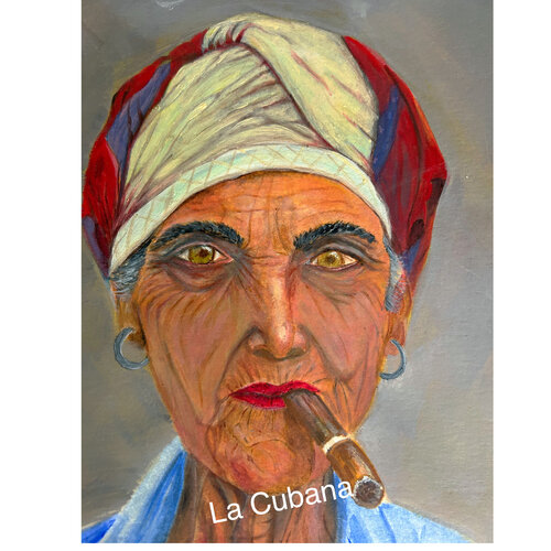 La cubana by Anne Pierre, Painting for Sale on Select