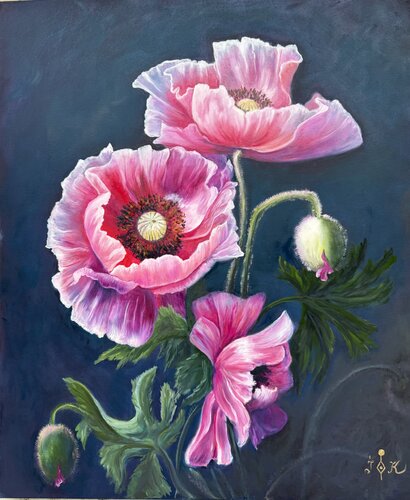 Velvet Poppie by Ирина Кленке, Painting for Sale on Select