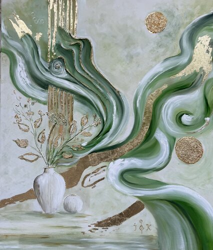 Serenity in Green by Ирина Кленке, Painting for Sale on Select