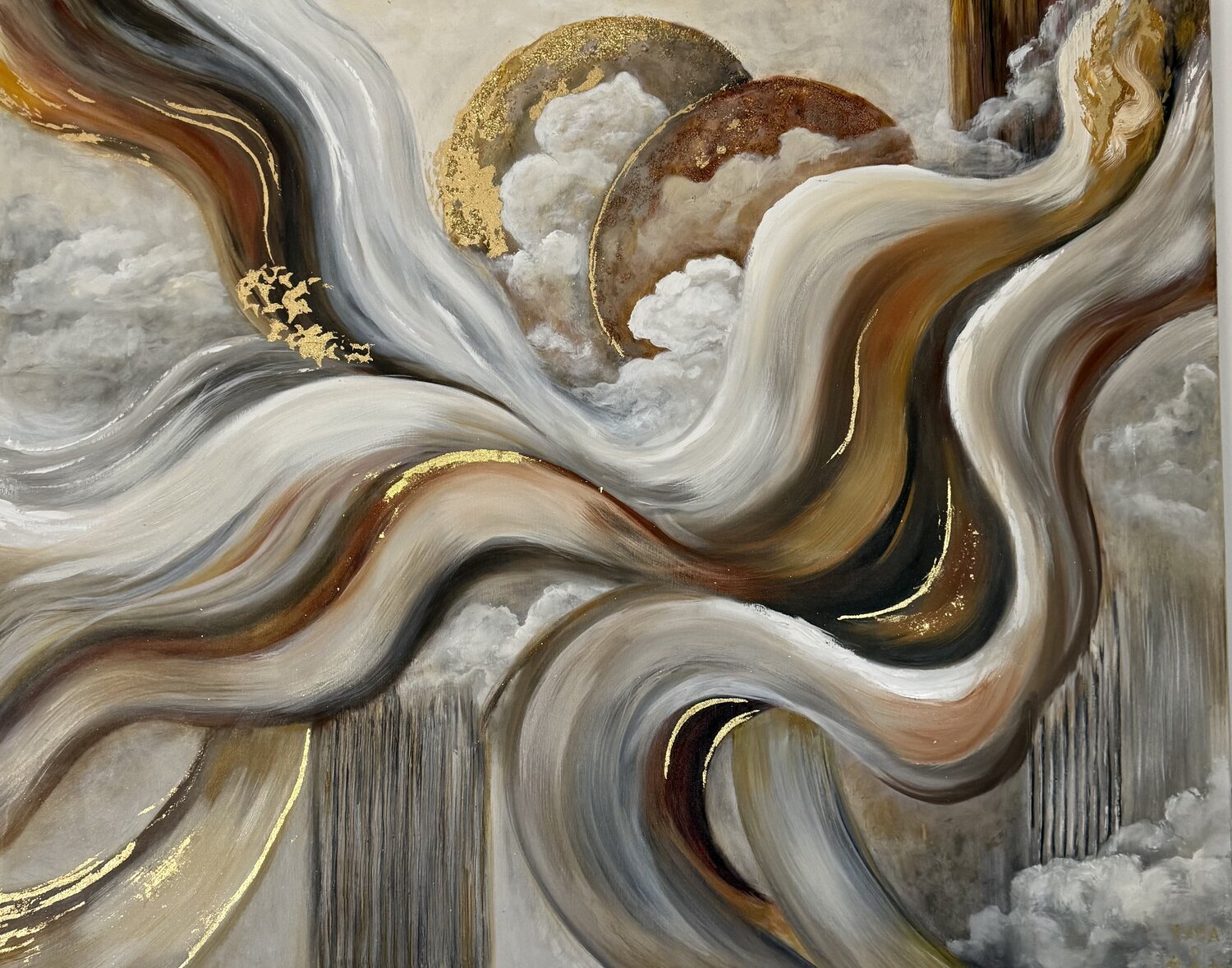 Золотое слияние Ирина Кленке Original painting for sale